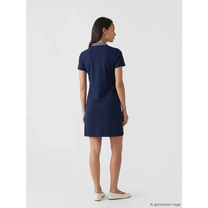 LCW EVERYDAY Lacivert Polo Yaka Mini Elbise