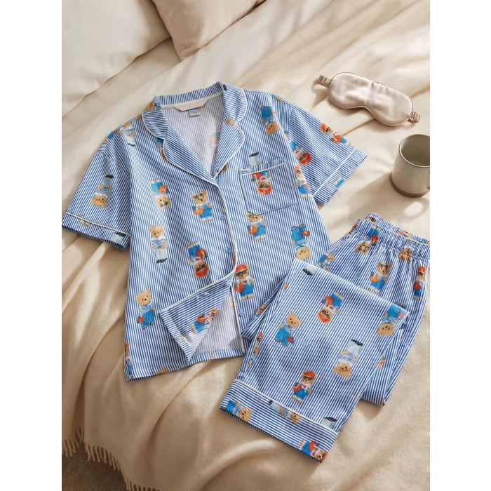 LCW DREAM Ekru Ayı Teddy Baskılı Kadın Pijama Takım