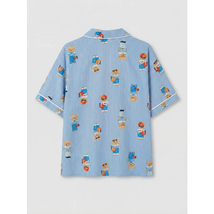 LCW DREAM Ekru Ayı Teddy Baskılı Kadın Pijama Takım