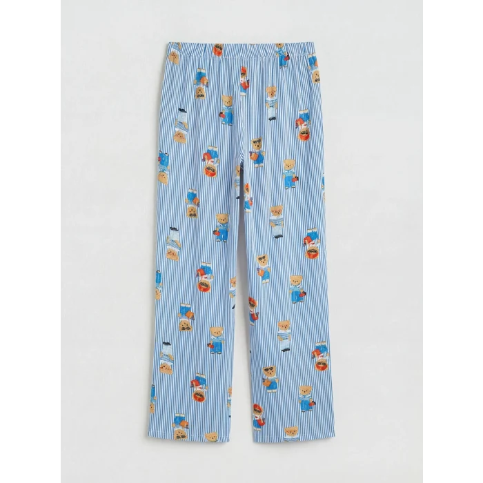 LCW DREAM Ekru Ayı Teddy Baskılı Kadın Pijama Takım