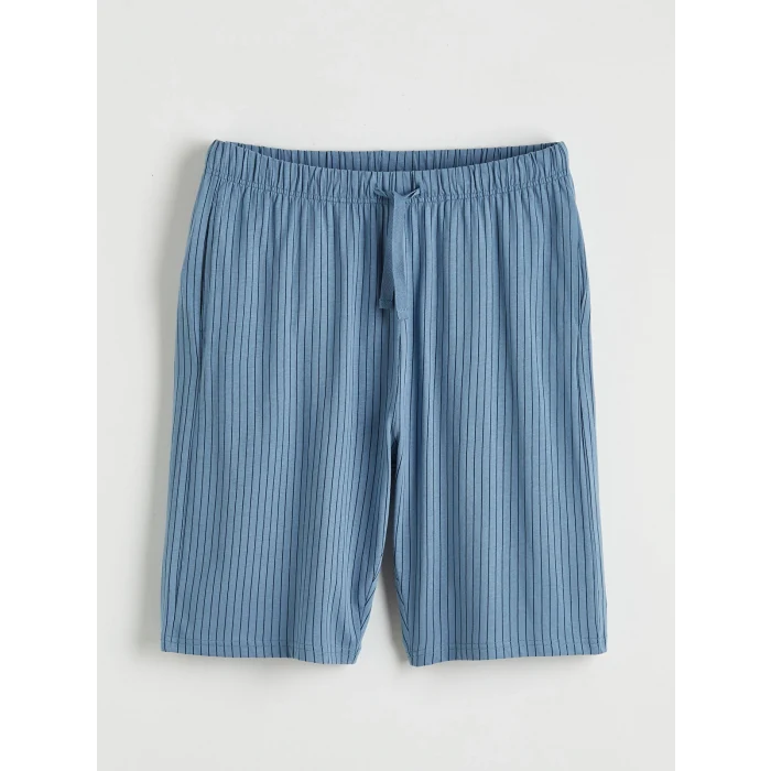 LC WAIKIKI Mavi Standart Kalıp Erkek Şortlu Pijama Takımı
