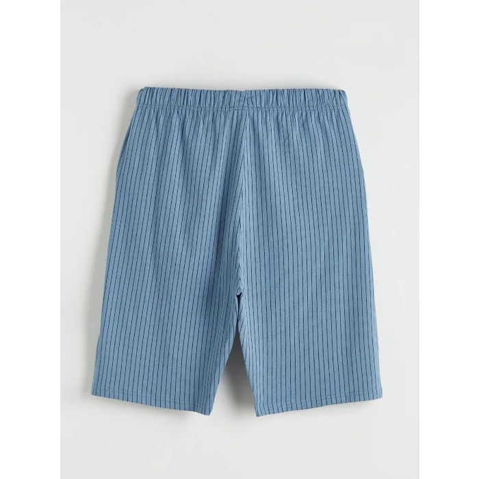 LC WAIKIKI Mavi Standart Kalıp Erkek Şortlu Pijama Takımı