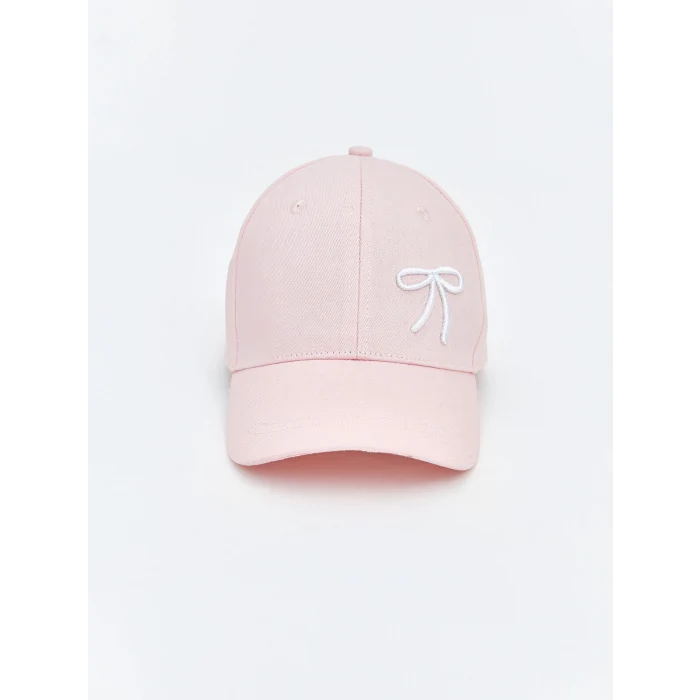 LCW ACCESSORIES Pembe Fiyonk Nakışlı Kız Çocuk Kep Şapka