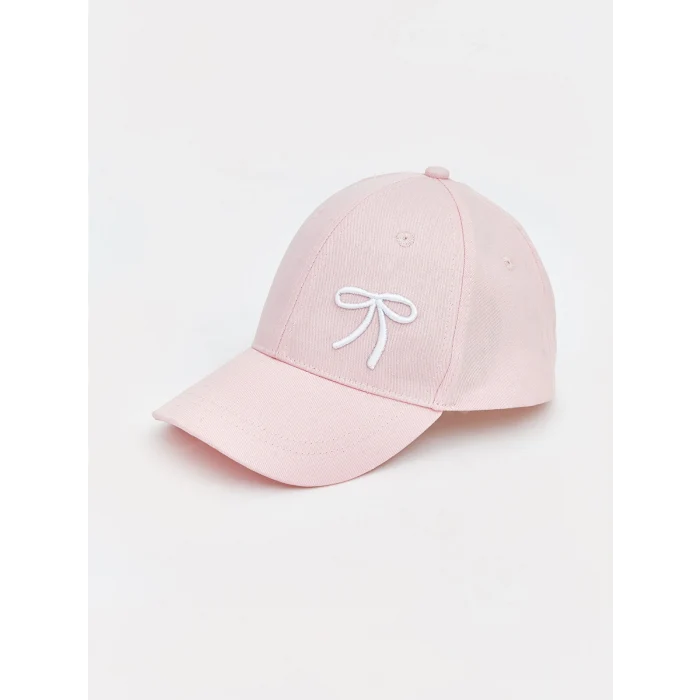 LCW ACCESSORIES Pembe Fiyonk Nakışlı Kız Çocuk Kep Şapka