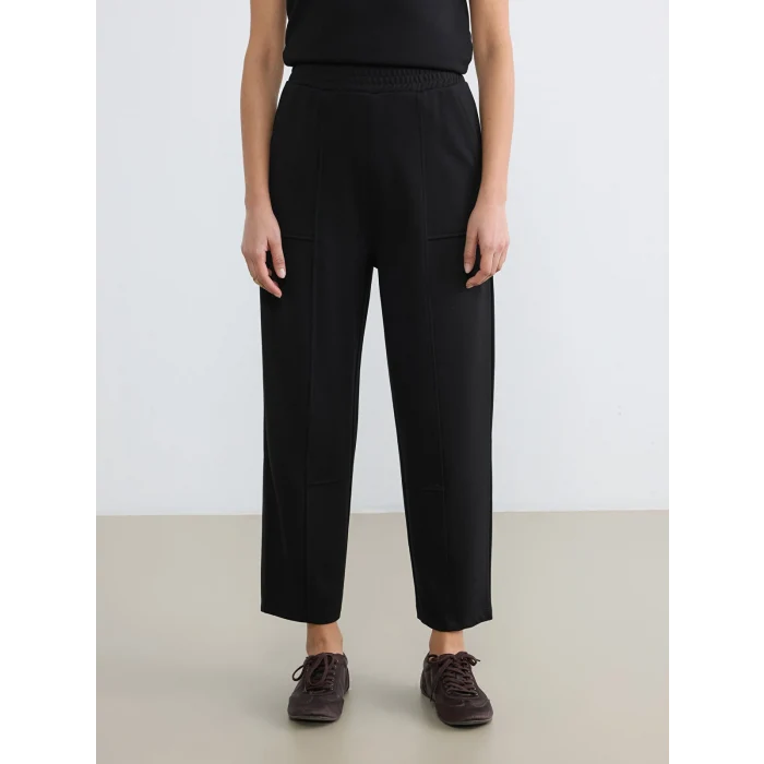 LCW Modest Siyah Beli Lastikli Soft Touch Kadın Eşofman Altı