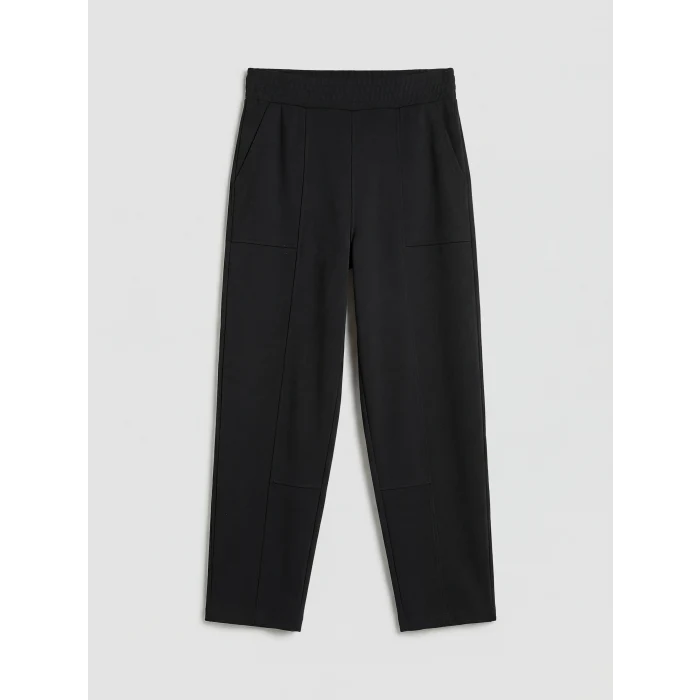 LCW Modest Siyah Beli Lastikli Soft Touch Kadın Eşofman Altı