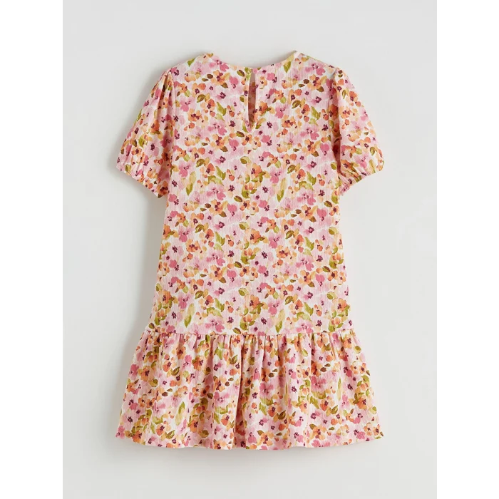 LCW Kids Pembe Çiçekli Kız Çocuk Elbise