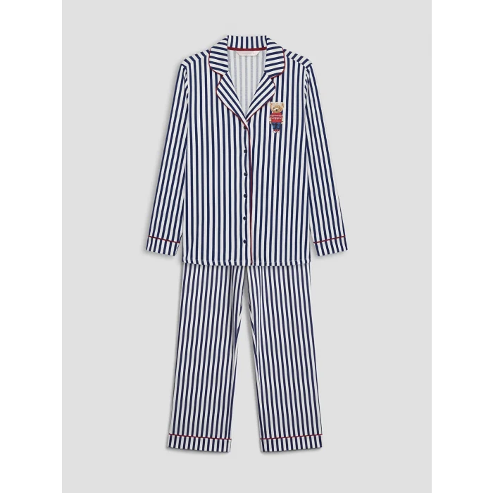 LCW DREAM Lacivert Ayı Teddy Baskılı Kadın Pijama Takımı