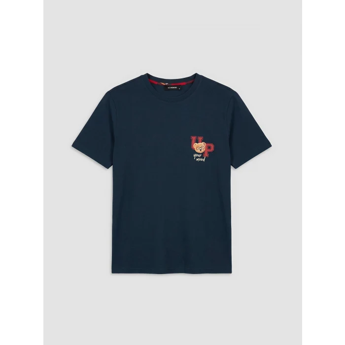 LC WAIKIKI Lacivert Standart Kalıp Ayı Teddy Baskılı Erkek Pijama Takım