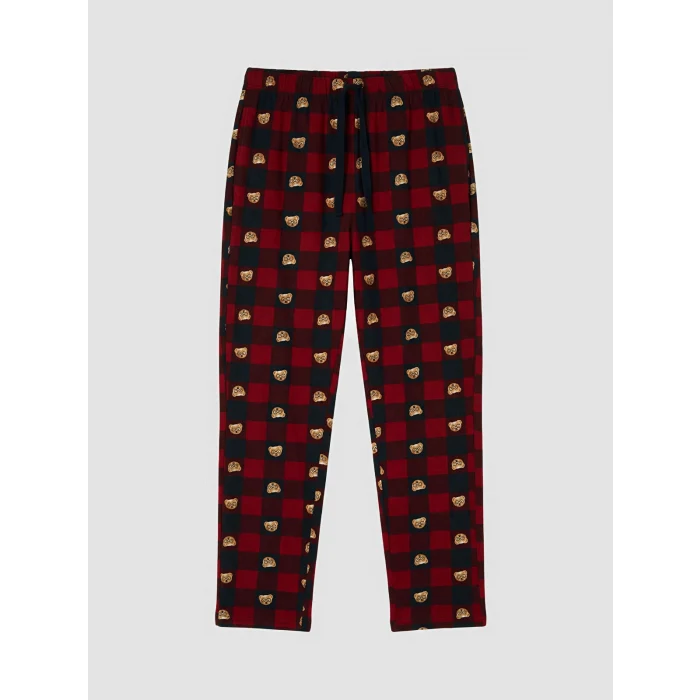 LC WAIKIKI Lacivert Standart Kalıp Ayı Teddy Baskılı Erkek Pijama Takım