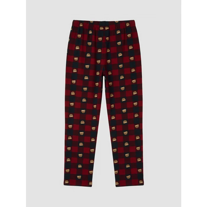 LC WAIKIKI Lacivert Standart Kalıp Ayı Teddy Baskılı Erkek Pijama Takım