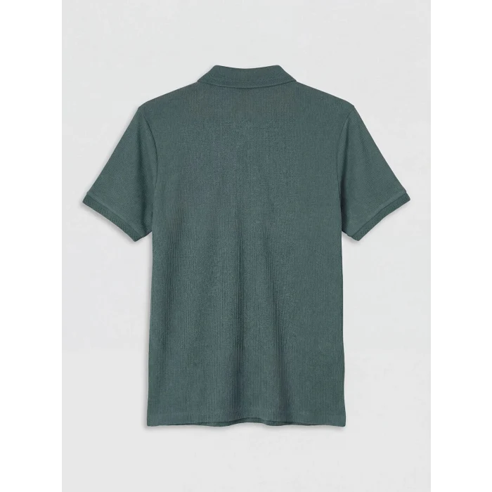 LCWAIKIKI Classic Mavi Polo Yaka Dokulu Erkek Tişört