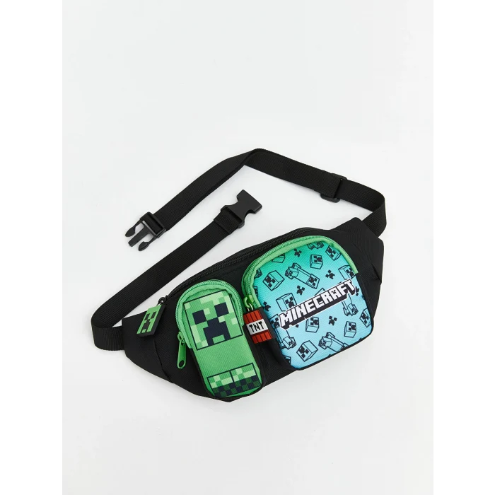 LCW ACCESSORIES Siyah Minecraft Baskılı Erkek Çocuk Bel Çantası