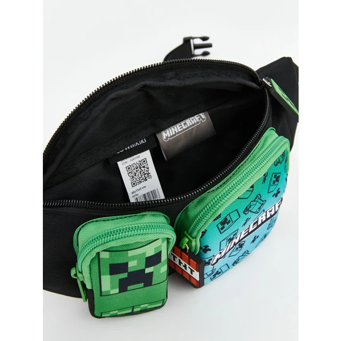 LCW ACCESSORIES Siyah Minecraft Baskılı Erkek Çocuk Bel Çantası