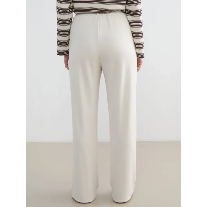 LCW Modest Bej Beli Lastikli Soft Touch Kadın Eşofman Altı