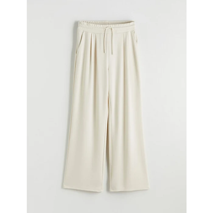 LCW Modest Bej Beli Lastikli Soft Touch Kadın Eşofman Altı