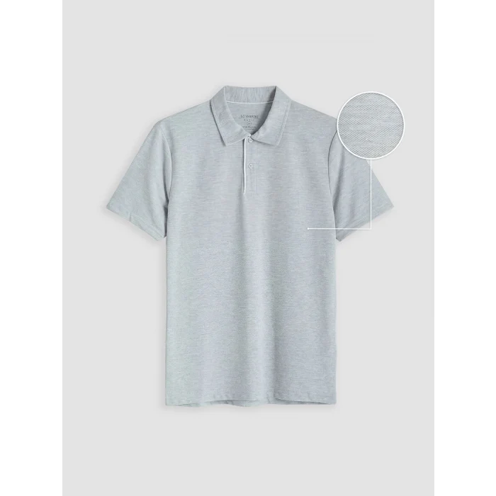 LCWAIKIKI Classic Gri Polo Yaka Pike Erkek Tişört