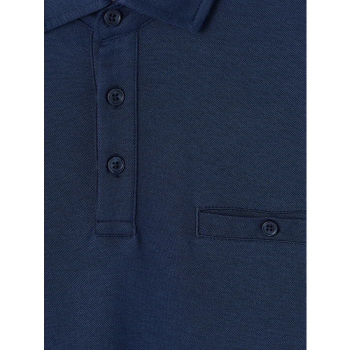 LCWAIKIKI Classic İndigo Polo Yaka Pike Erkek Tişört