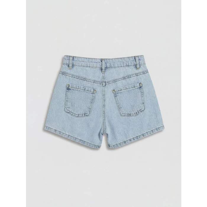 LCW Kids Mavi Taşlı Kız Çocuk Jean Şort