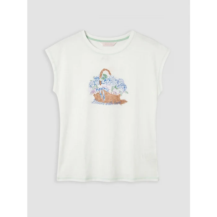 LCW DREAM Lacivert Baskılı Kadın Kaprili Pijama Takımı