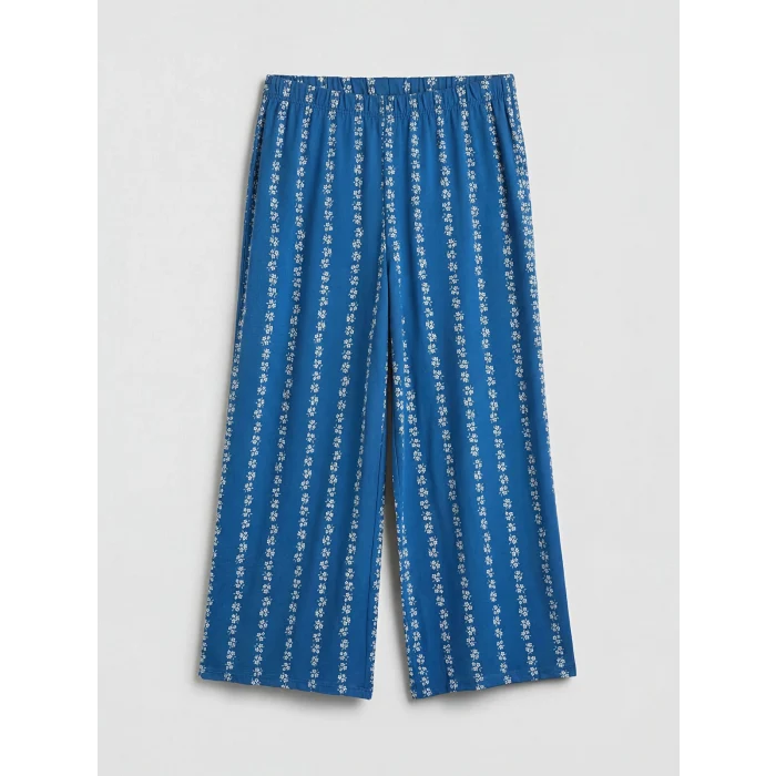LCW DREAM Lacivert Baskılı Kadın Kaprili Pijama Takımı
