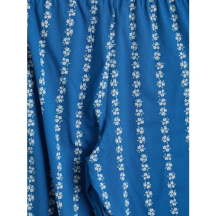 LCW DREAM Lacivert Baskılı Kadın Kaprili Pijama Takımı