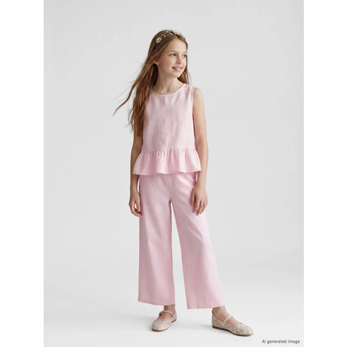 LCW Kids Pembe Kız Çocuk Bluz ve Pantolon Takım