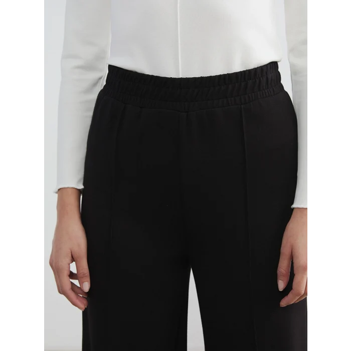 LCW Modest Siyah Beli Lastikli Soft Touch Kadın Eşofman Altı