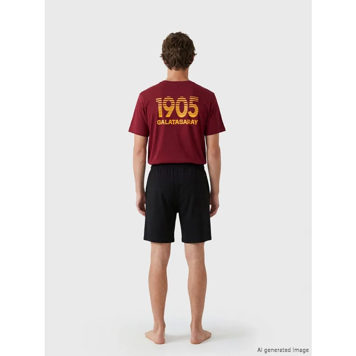 LC WAIKIKI Kırmızı Galatasaray Baskılı Erkek Şortlu Pijama Takımı
