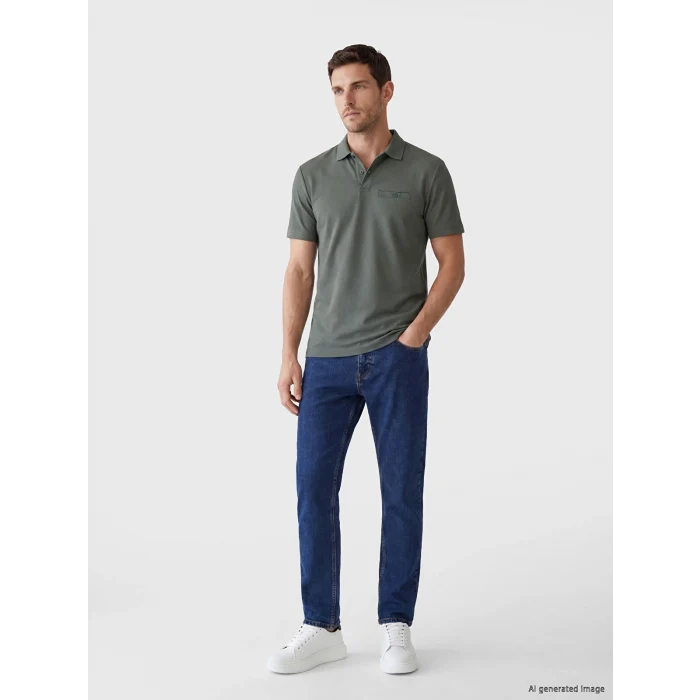 LCWAIKIKI Classic Haki Polo Yaka Pike Erkek Tişört