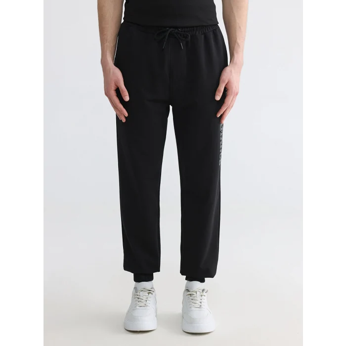 XSIDE Siyah Standart Kalıp Erkek Jogger Eşofman Altı