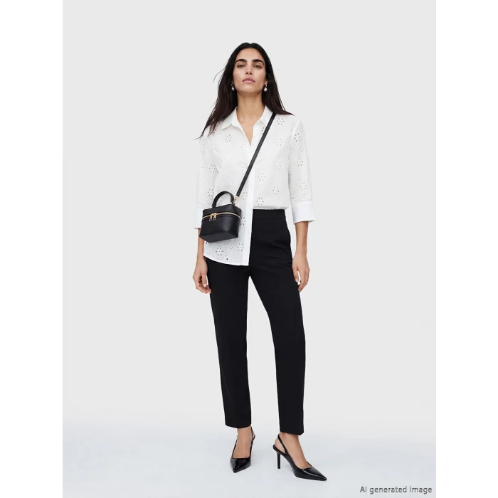 LCW ACCESSORIES Siyah Deri Görünümlü Kadın Omuz Çantası