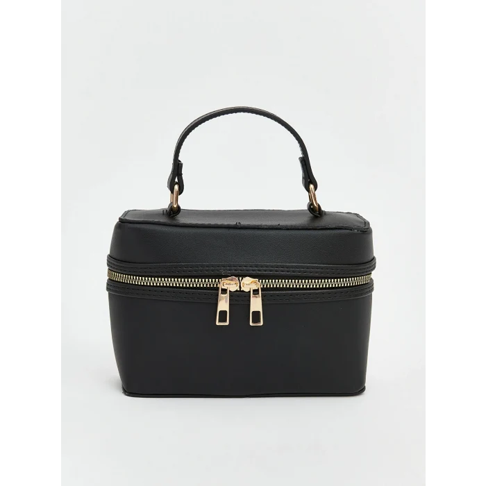 LCW ACCESSORIES Siyah Deri Görünümlü Kadın Omuz Çantası
