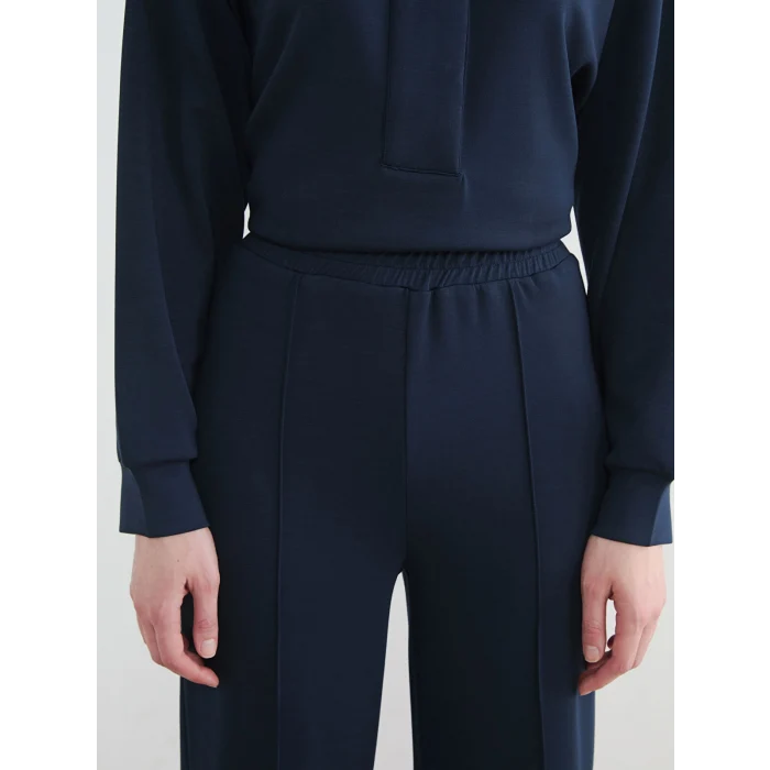 LCW Modest Lacivert Beli Lastikli Soft Touch Kadın Eşofman Altı