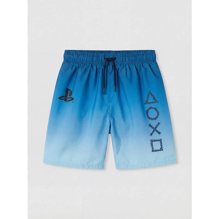LCW Kids Mavi PlayStation Baskılı Erkek Çocuk Mayo Takımı