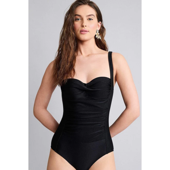 Defacto Z4657AZBK81 Siyah Regular Fit İnce Askılı Mayo