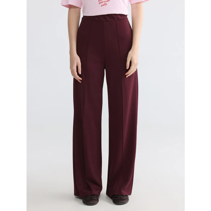 LCW Modest Mürdüm Beli Lastikli Soft Touch Kadın Eşofman Altı