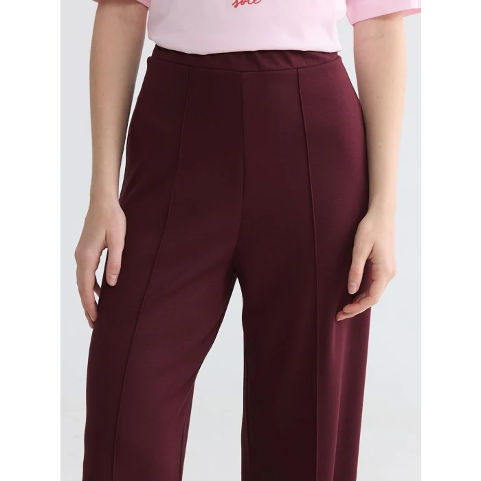 LCW Modest Mürdüm Beli Lastikli Soft Touch Kadın Eşofman Altı
