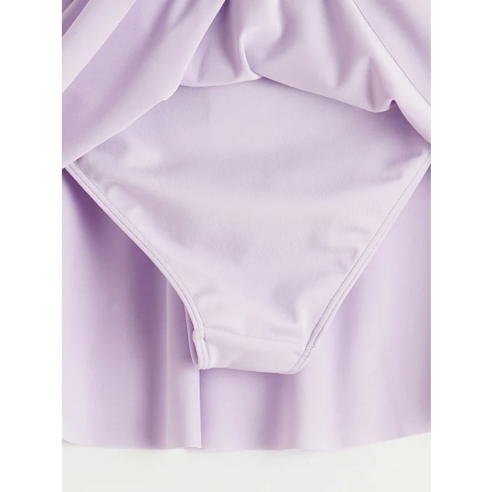 LCW Kids Lila Baskılı Kız Çocuk Etekli Bikini