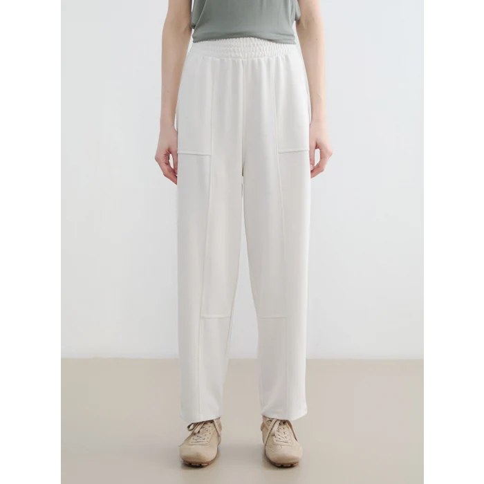 LCW Modest Bej Beli Lastikli Soft Touch Kadın Eşofman Altı