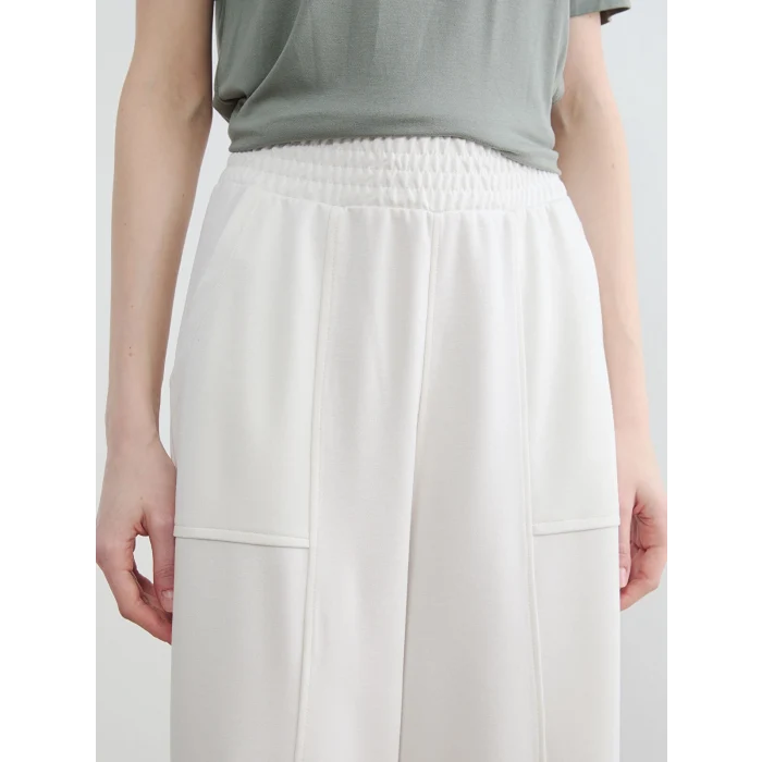 LCW Modest Bej Beli Lastikli Soft Touch Kadın Eşofman Altı