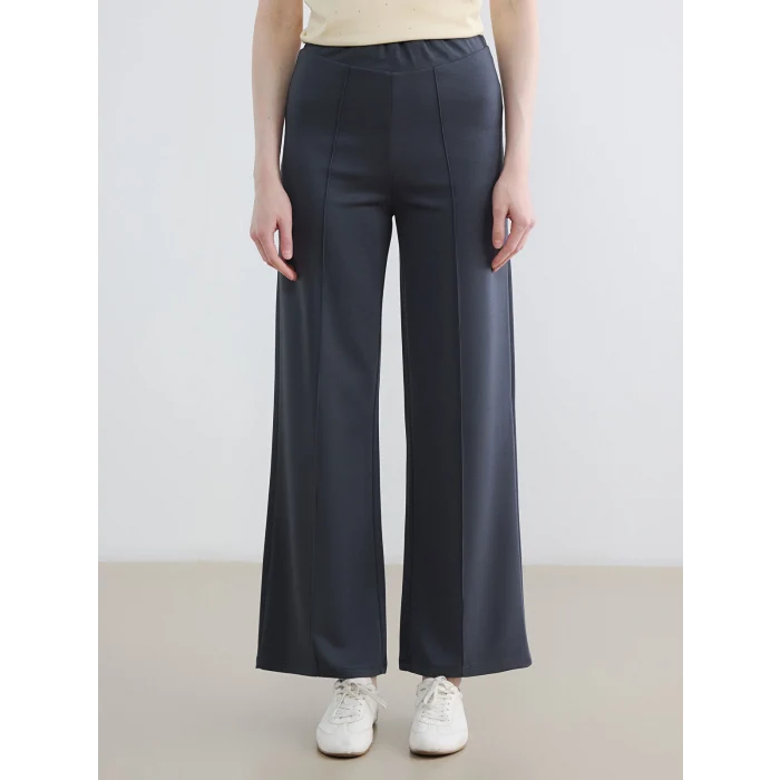 LCW Modest Antrasit Beli Lastikli Soft Touch Kadın Eşofman Altı