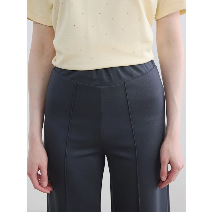 LCW Modest Antrasit Beli Lastikli Soft Touch Kadın Eşofman Altı