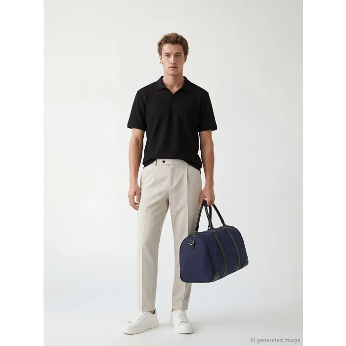 SOUTHBLUE Siyah Polo Yaka Erkek Tişört
