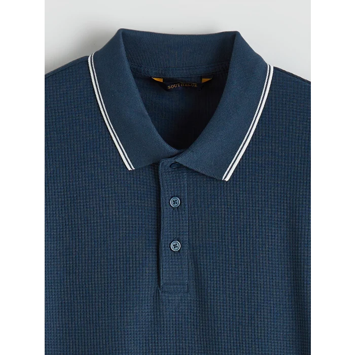 SOUTHBLUE İndigo Polo Yaka Erkek Tişört