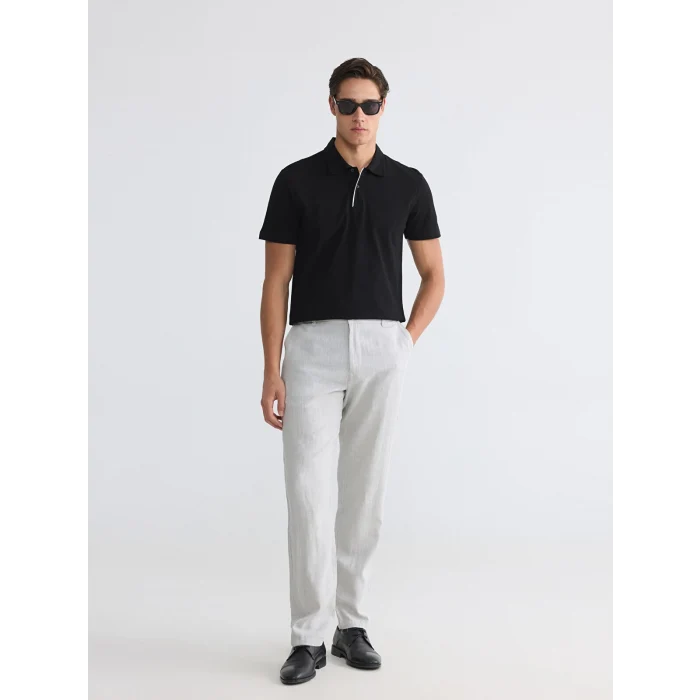 LCWAIKIKI Classic Siyah Polo Yaka Pike Erkek Tişört