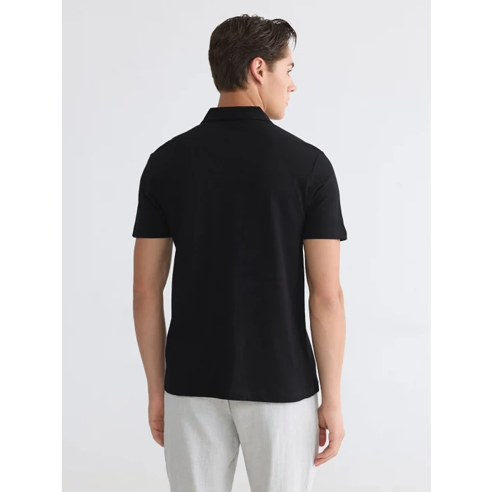 LCWAIKIKI Classic Siyah Polo Yaka Pike Erkek Tişört