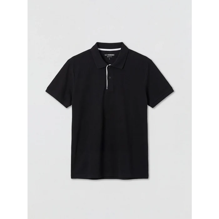 LCWAIKIKI Classic Siyah Polo Yaka Pike Erkek Tişört