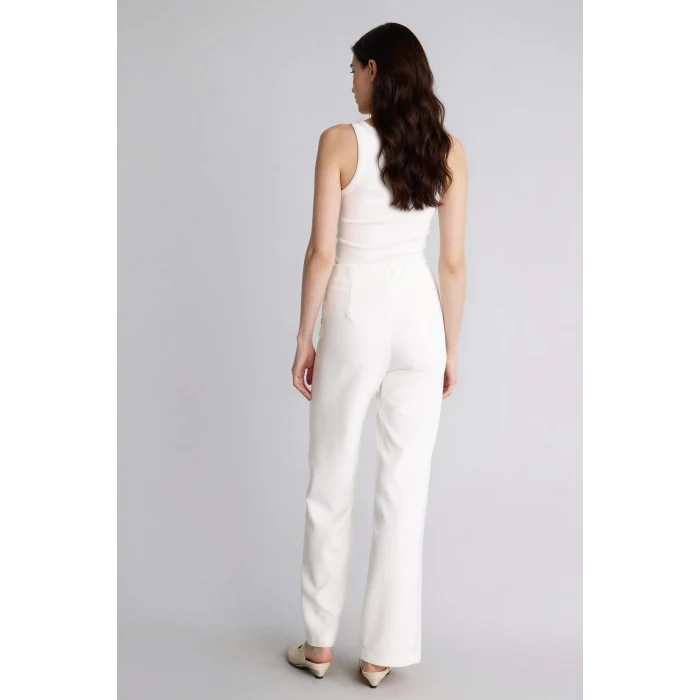 Defacto H0682AXER105 Ekru Regular Fıt Pantolon