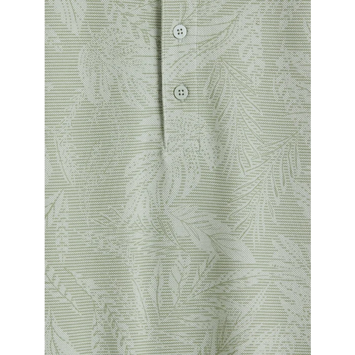LCWAIKIKI Classic Haki Polo Yaka Desenli Pike Erkek Tişört